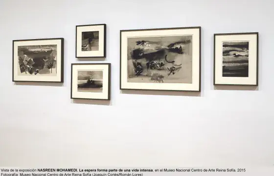 Installation view of Nasreen Mohamedi: Waiting Is a Part of Intense Living at Museo Reina Sofía