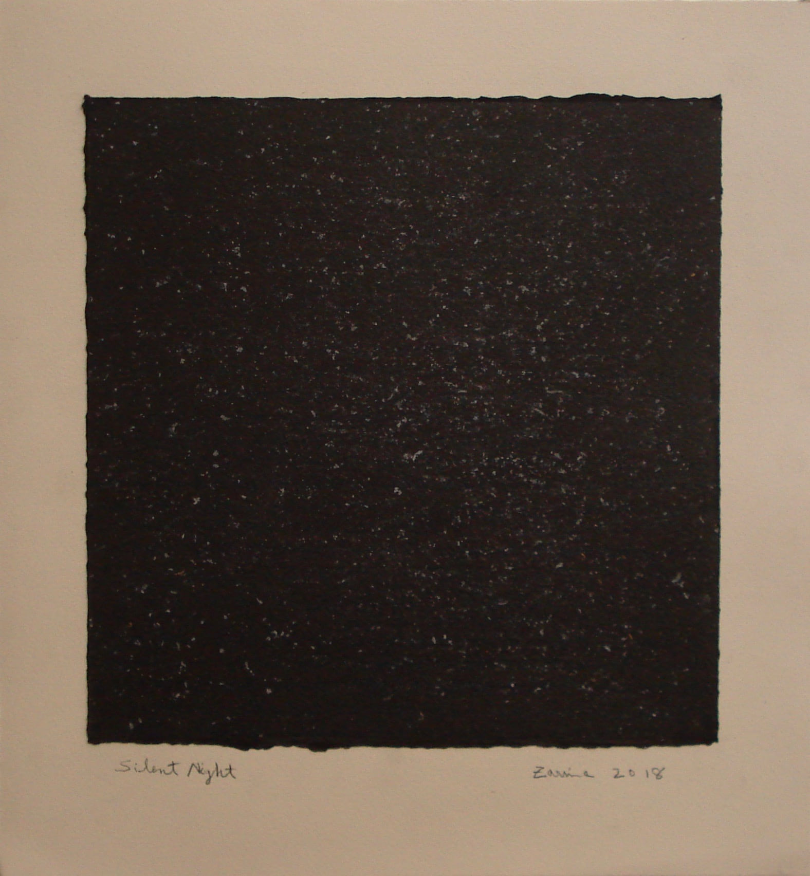 Silent Night, 2018, by Zarina