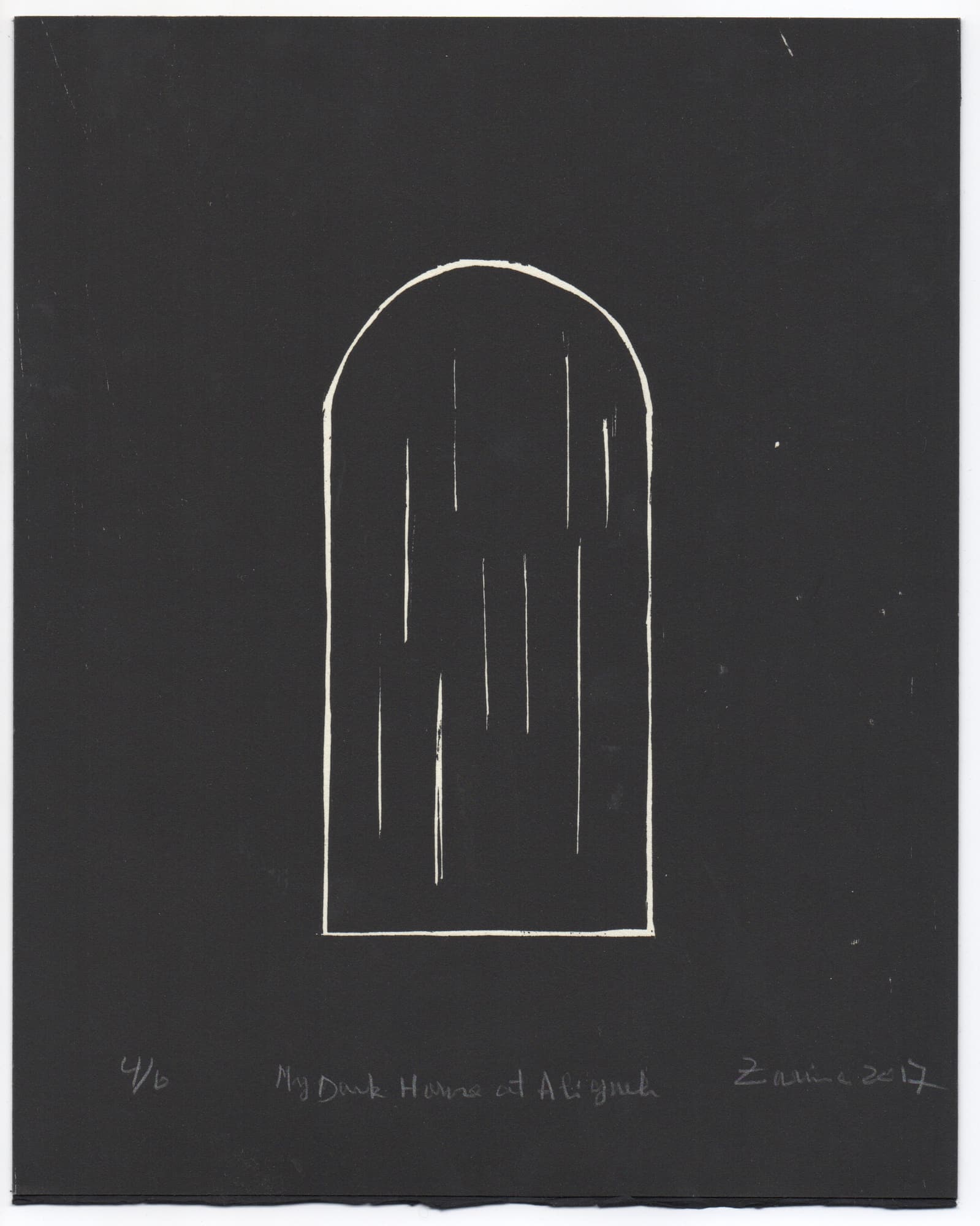 My Dark House at Aligarh, 2017, by Zarina