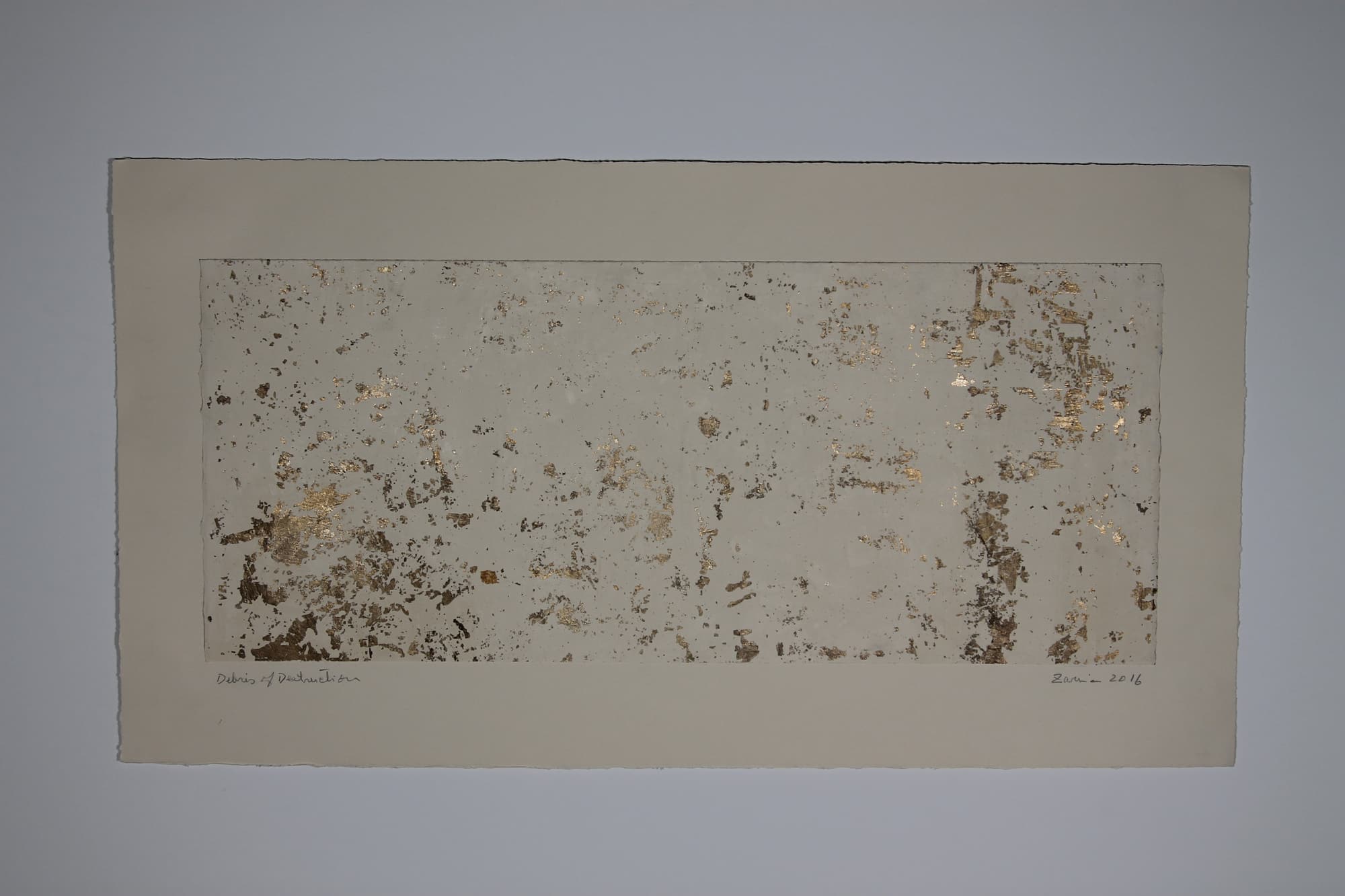 Debris of Destruction, 2016, by Zarina