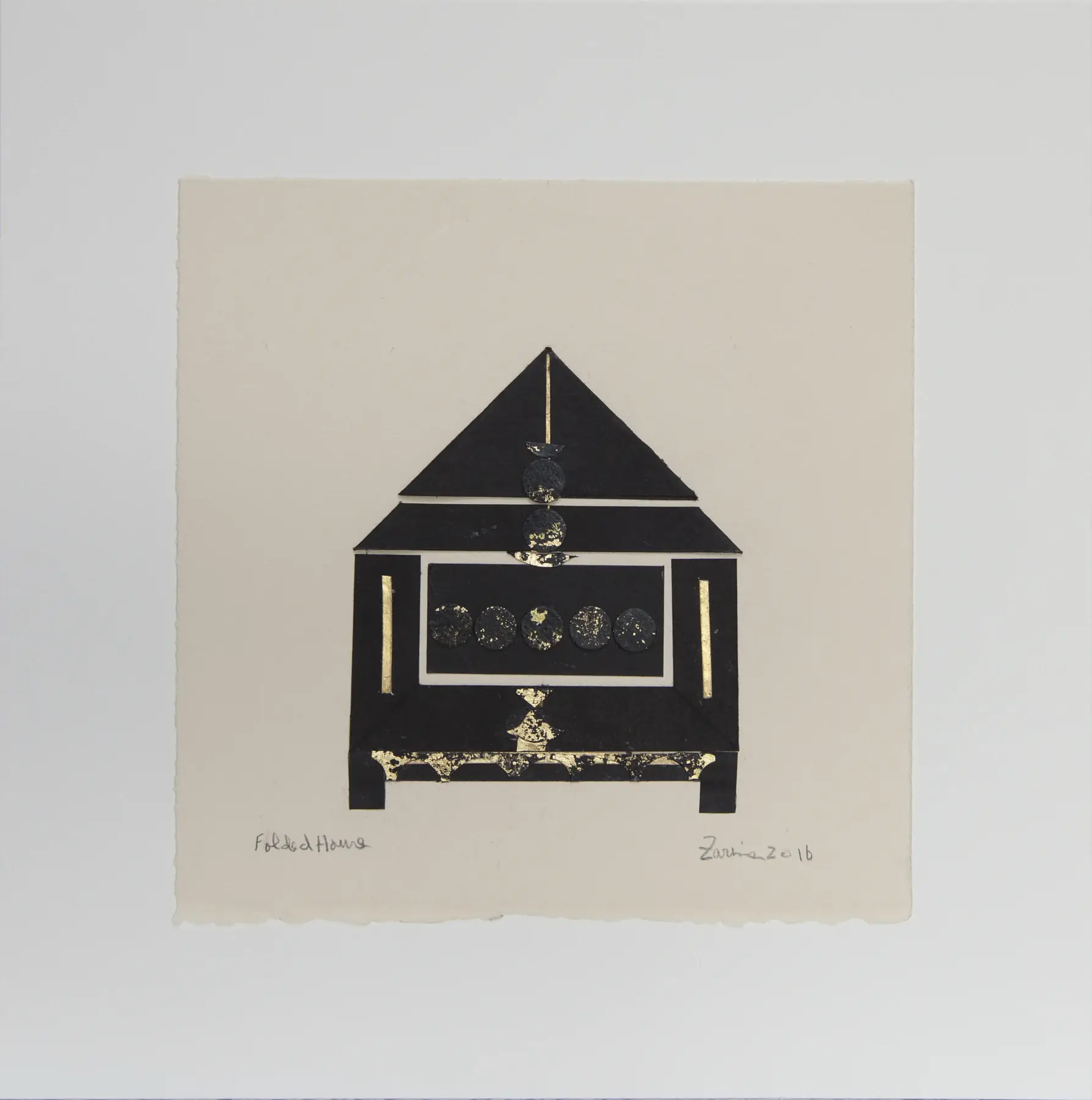 Folded House, 2016, by Zarina
