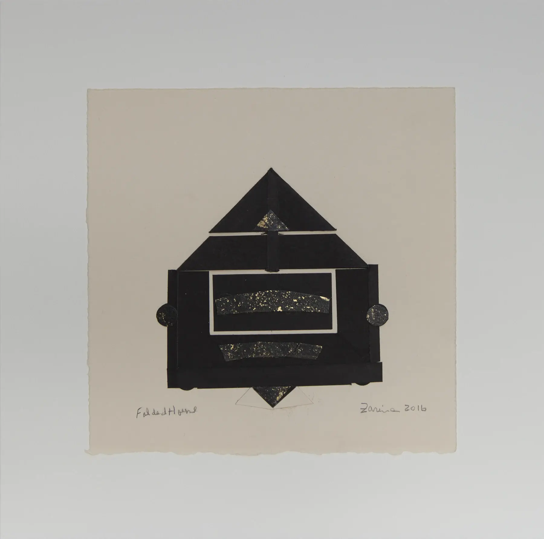 Folded House, 2016, by Zarina