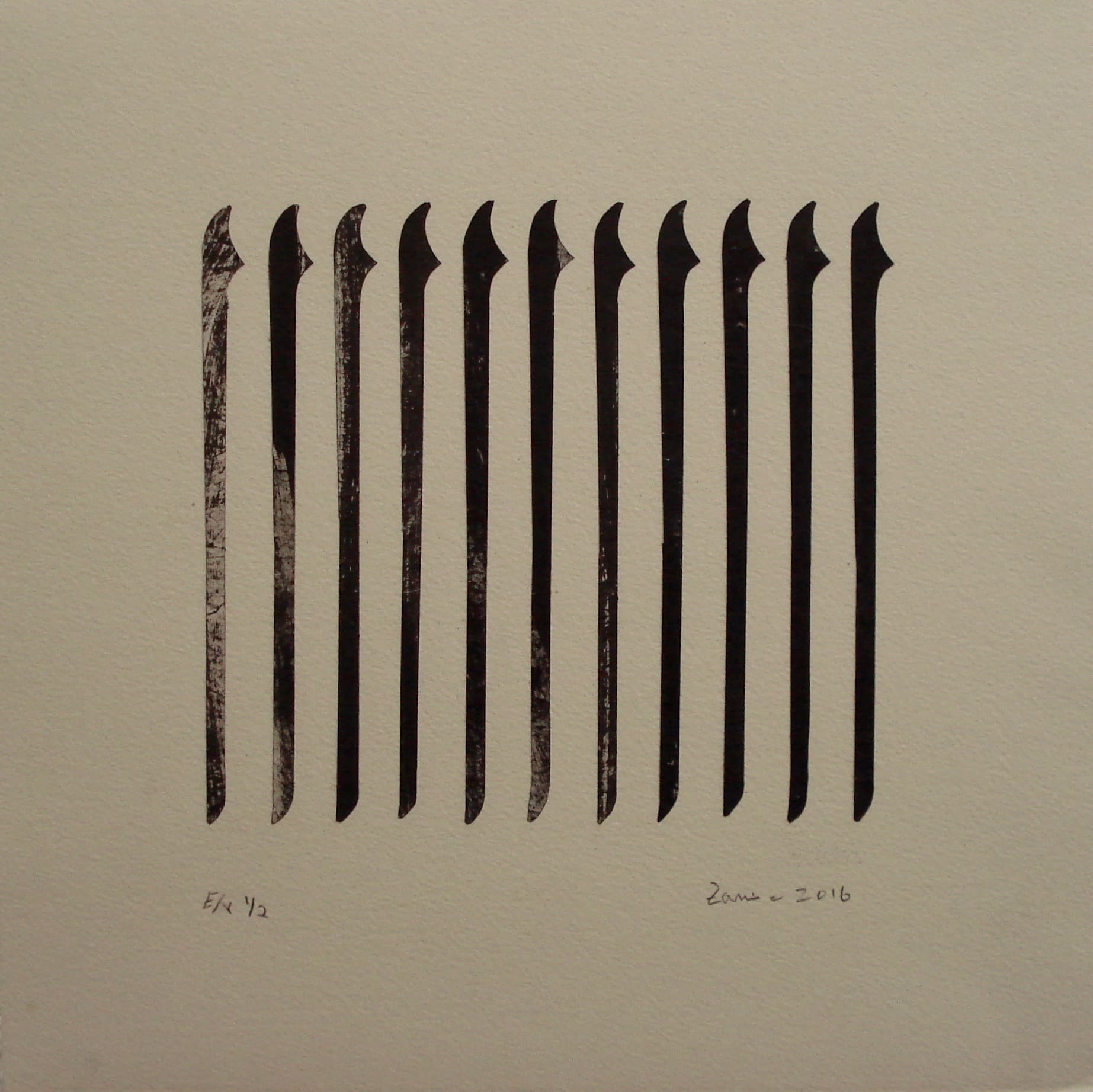 Aleph for Allah, 2016, by Zarina