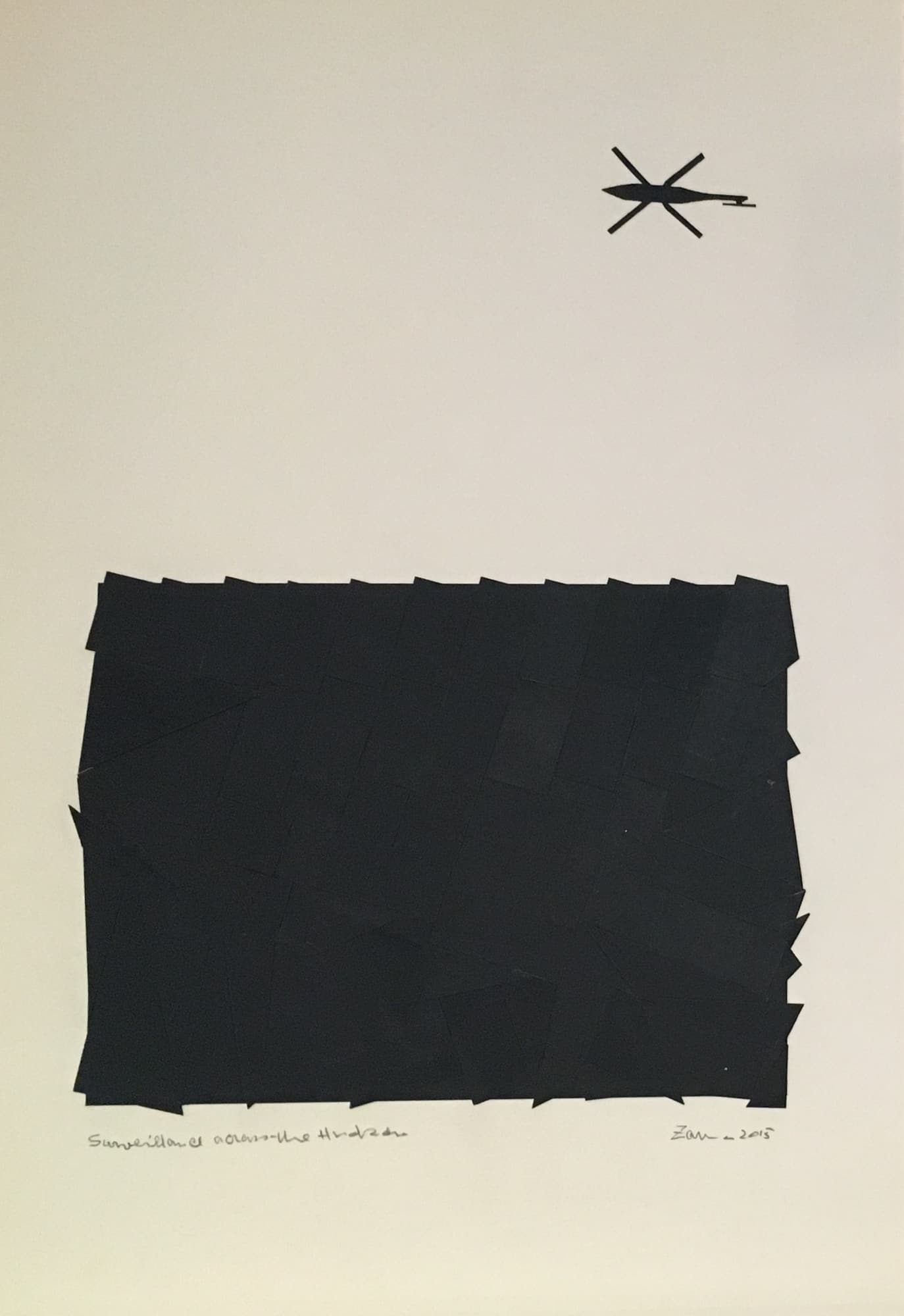 Surveillance Over the Hudson, 2015, by Zarina