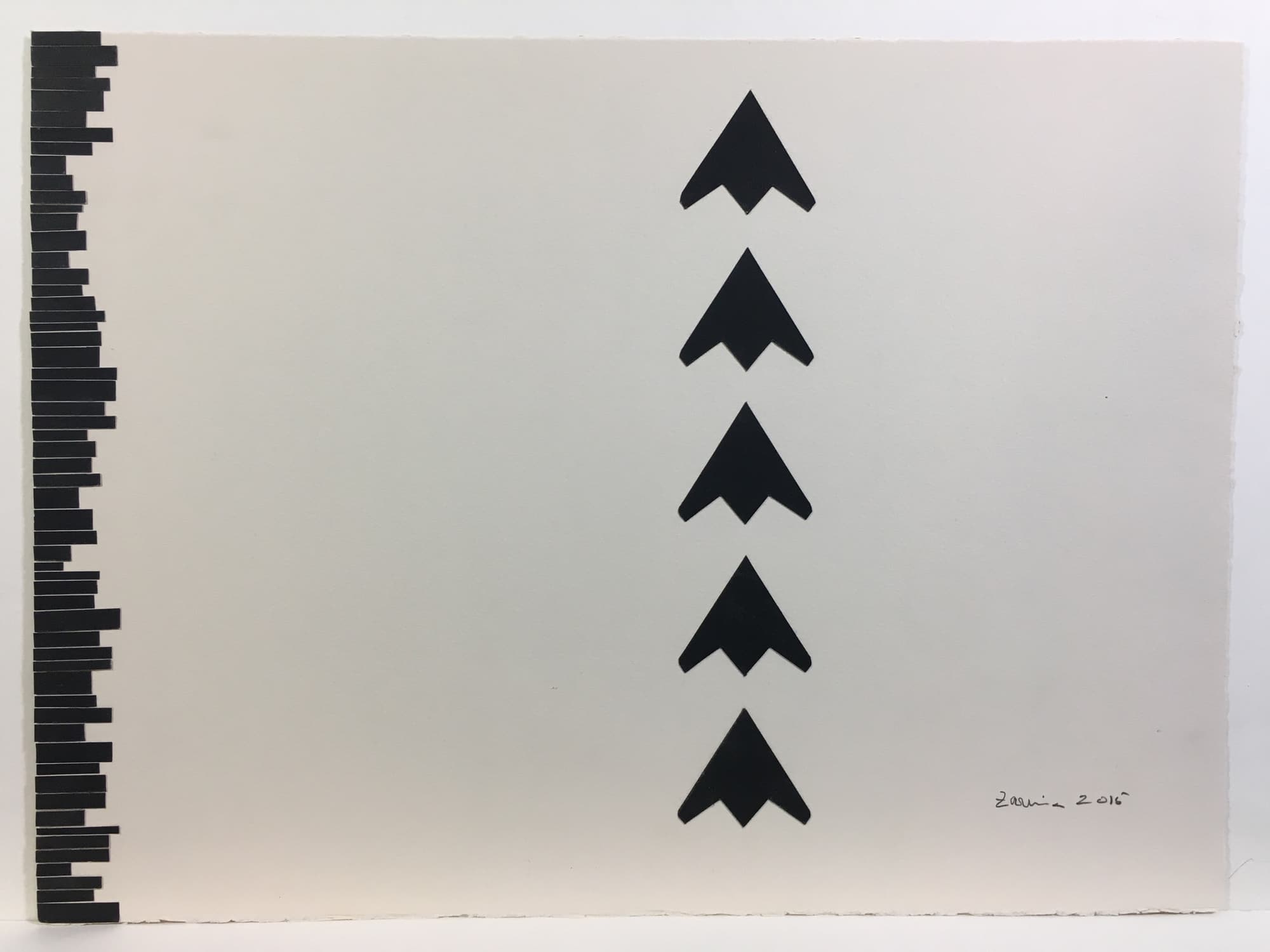 Inventory of Destruction I, 2015, by Zarina