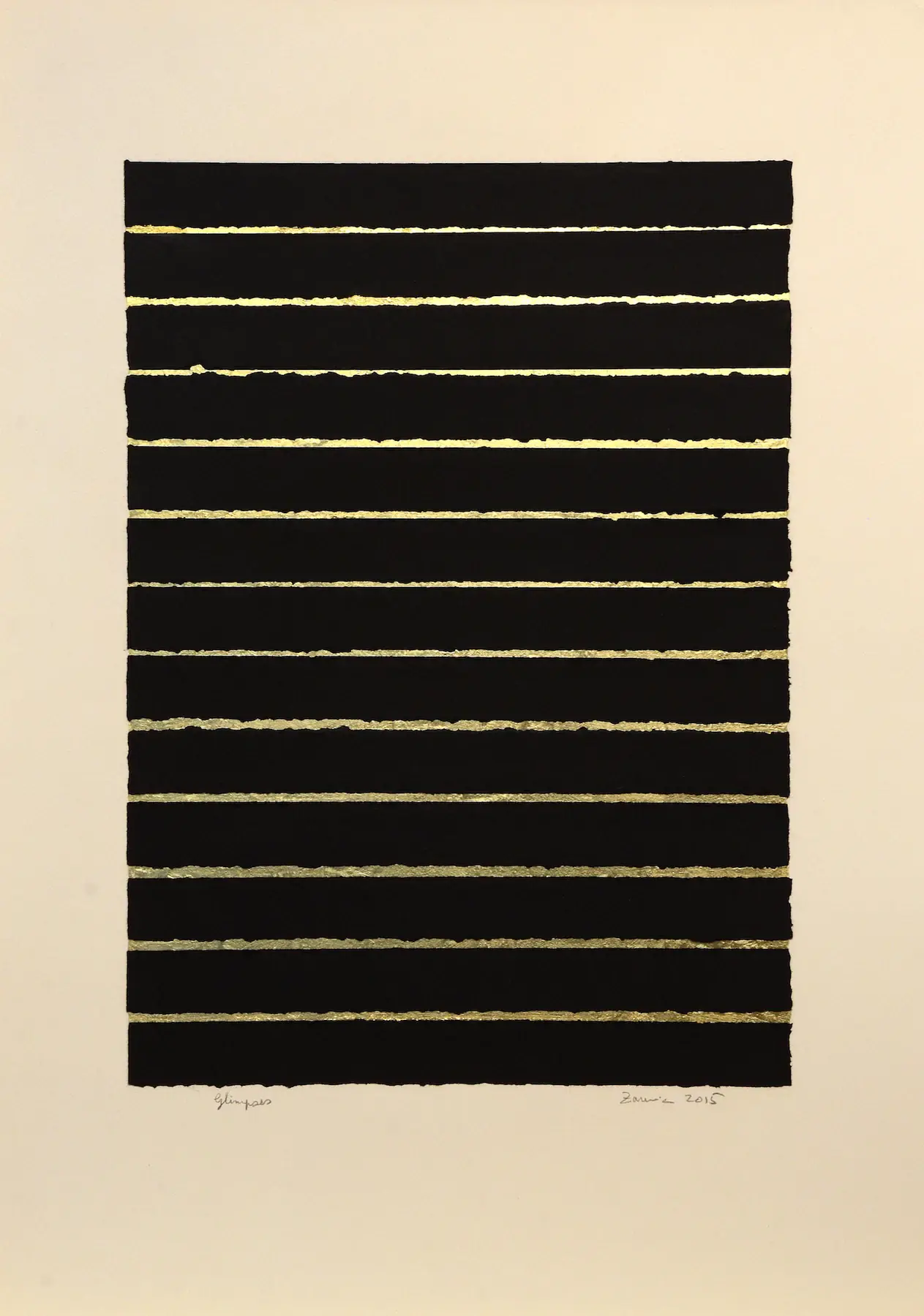 Glimpses, 2015, by Zarina