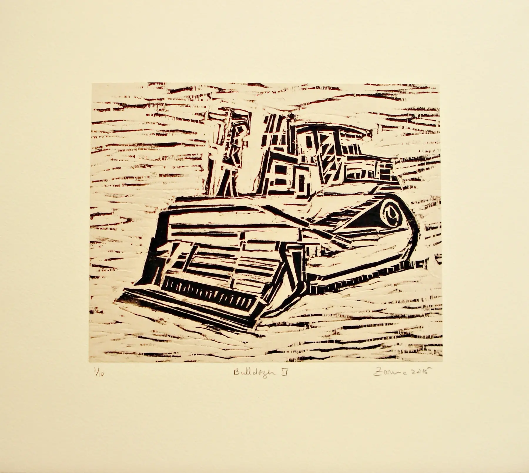 Bulldozer II, 2015, by Zarina