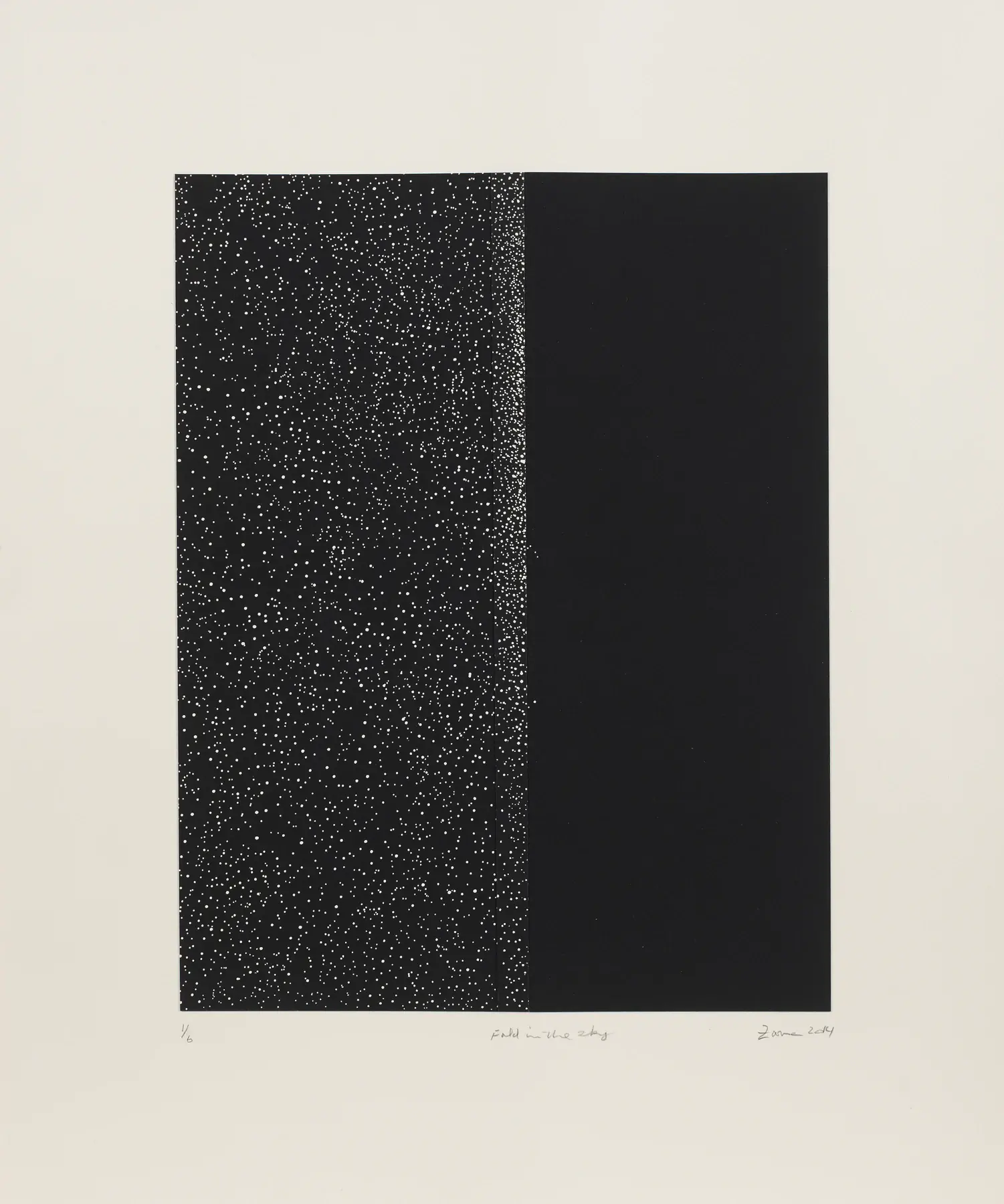 Fold in the Sky, 2014, by Zarina
