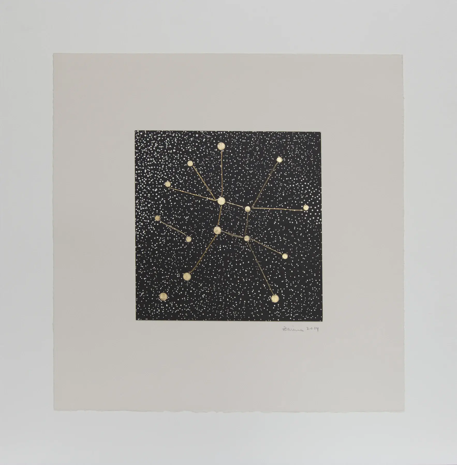 Tied to the Sky, 2014, by Zarina