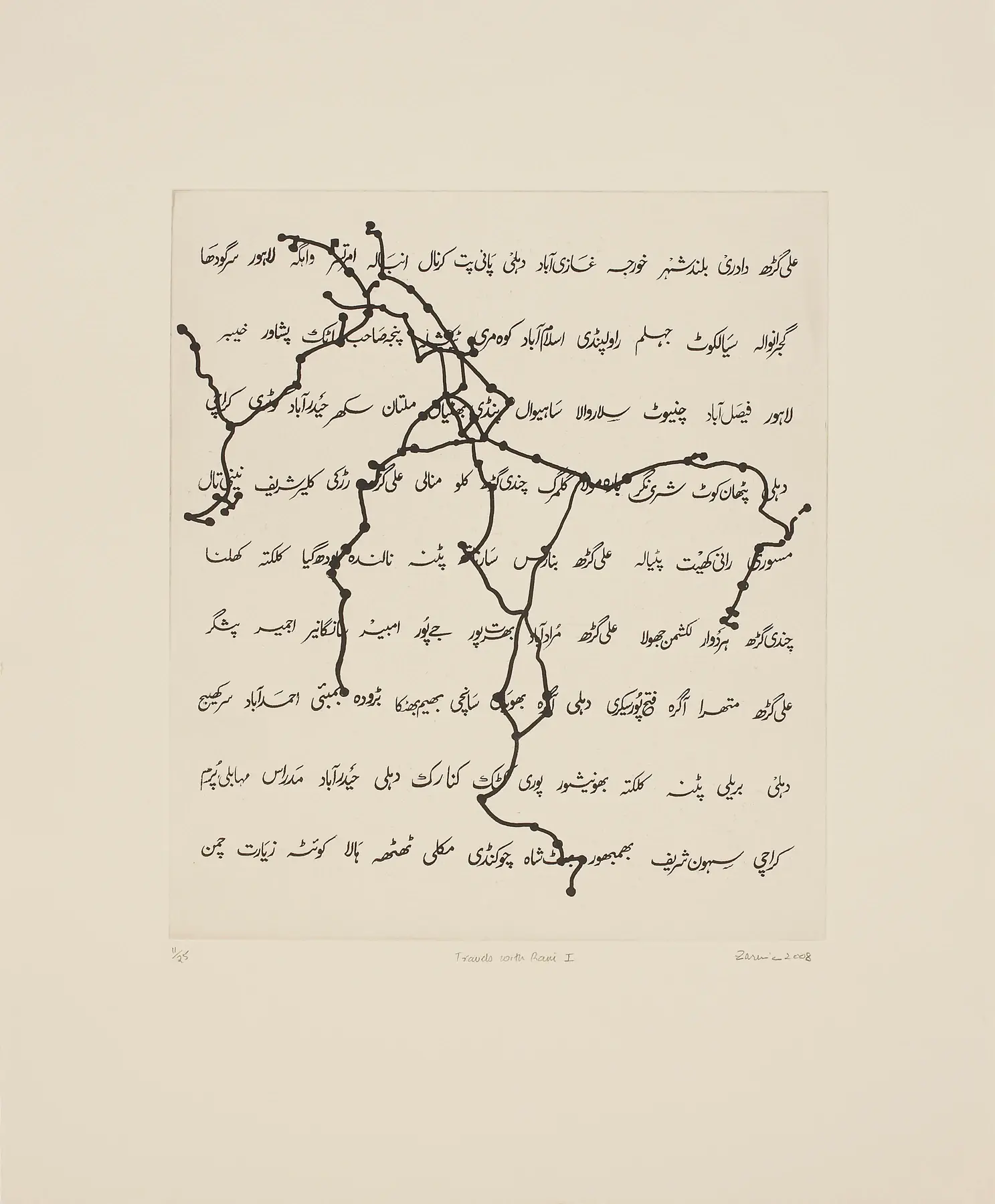 Travels with Rani I, 2008, by Zarina