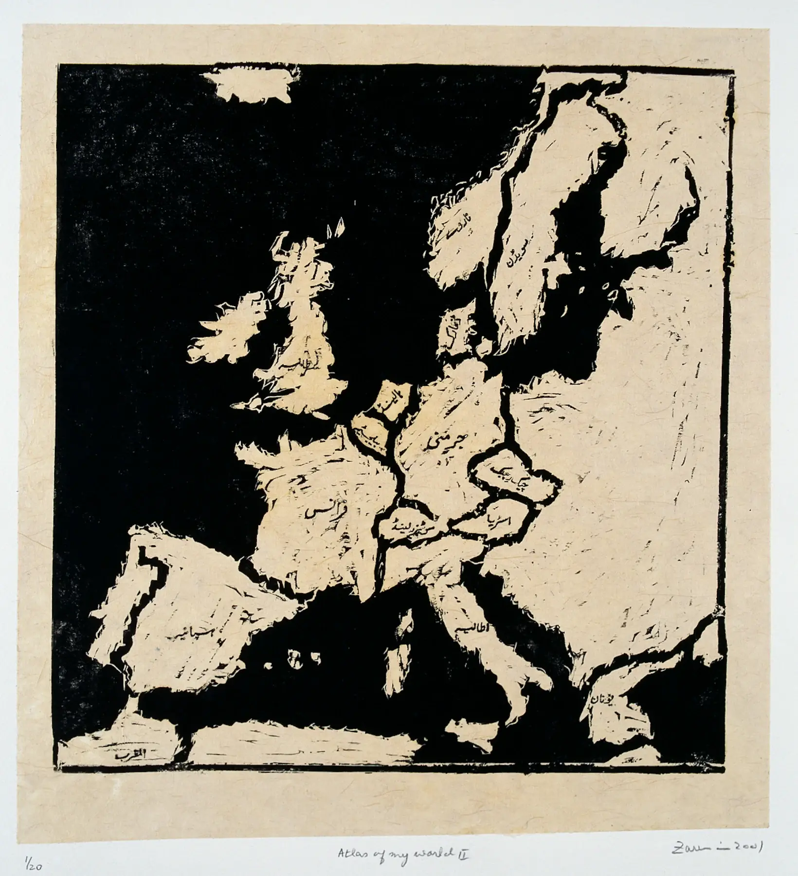 Atlas of My World II, 2001, by Zarina