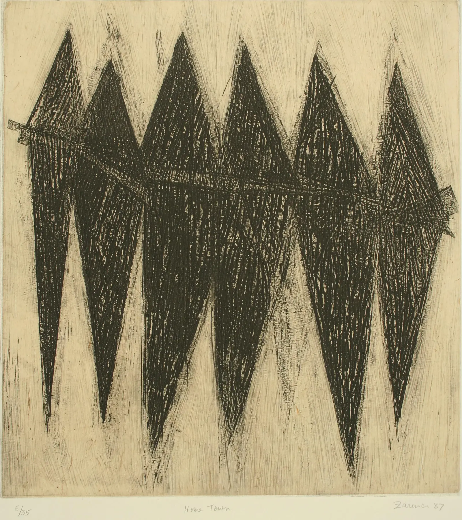 Home Town, 1987, by Zarina