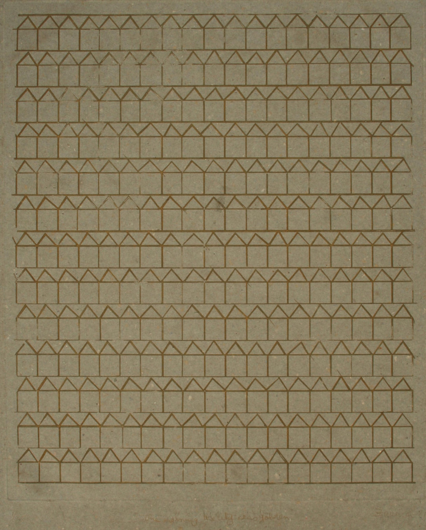 One morning the city was golden, 1981, by Zarina