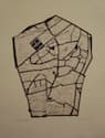 The Map I Do Not Need I, 2016, by Zarina
