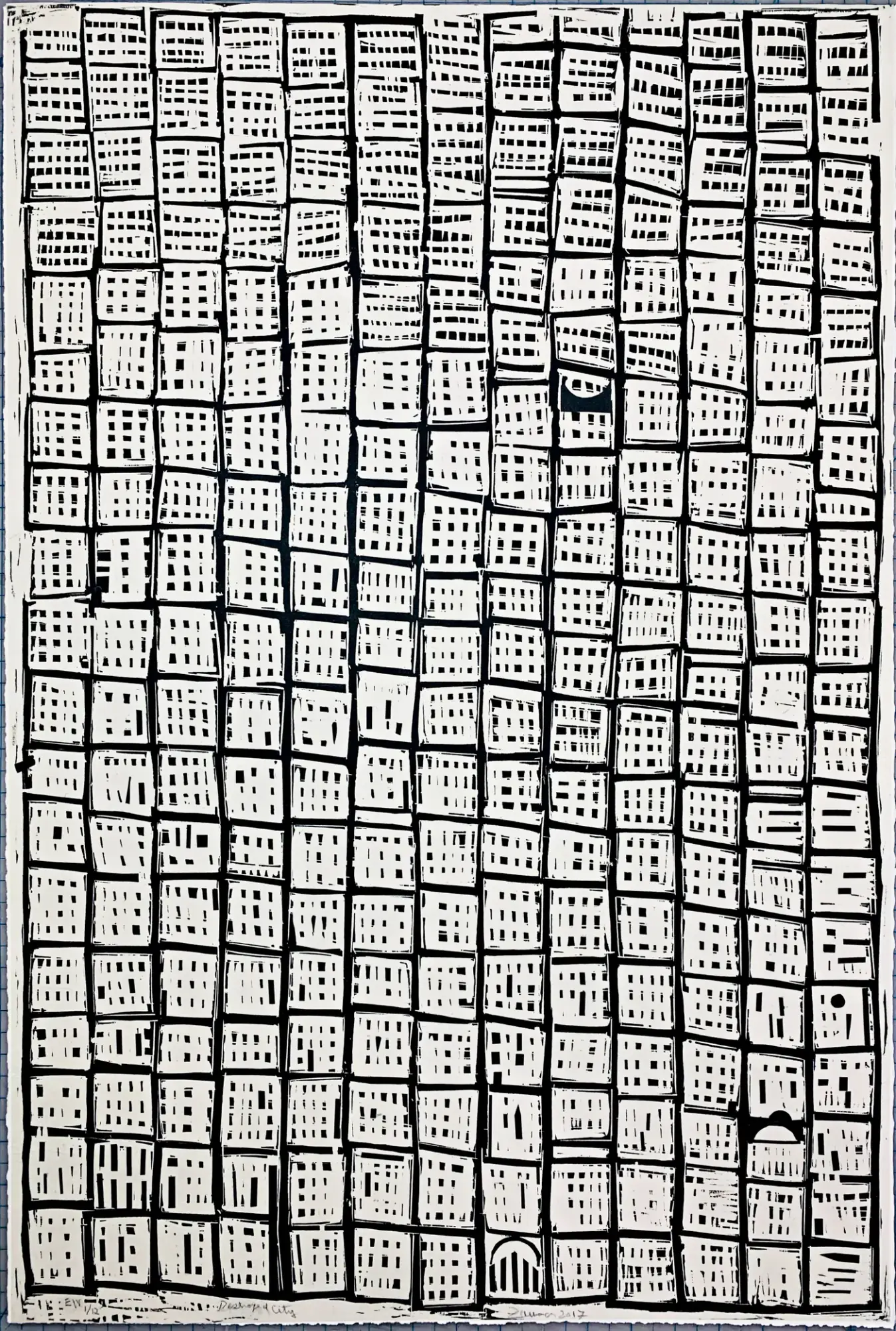 Destroyed City, 2017, by Zarina