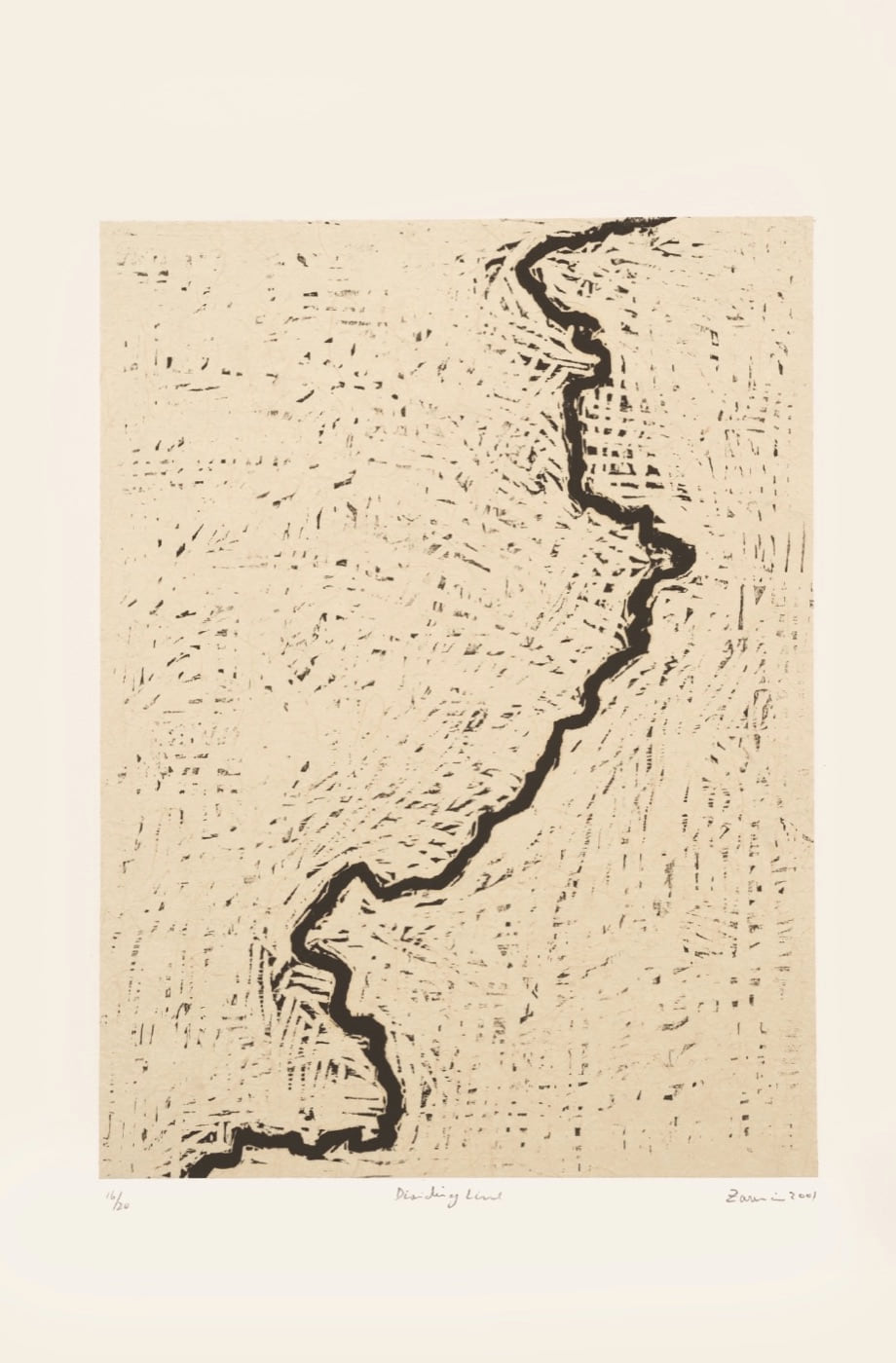 Dividing Line, 2001, by Zarina