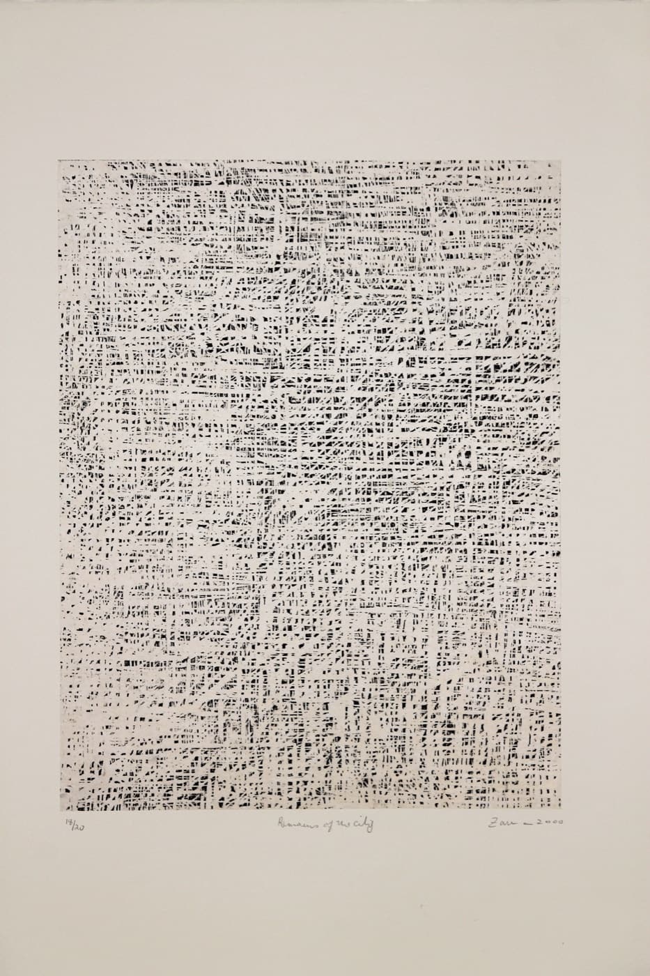 Remains of the City, 2001, by Zarina