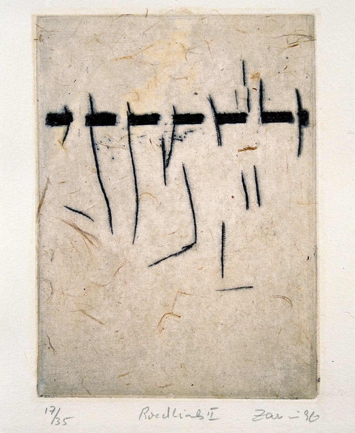 Road Lines II, 1996, by Zarina